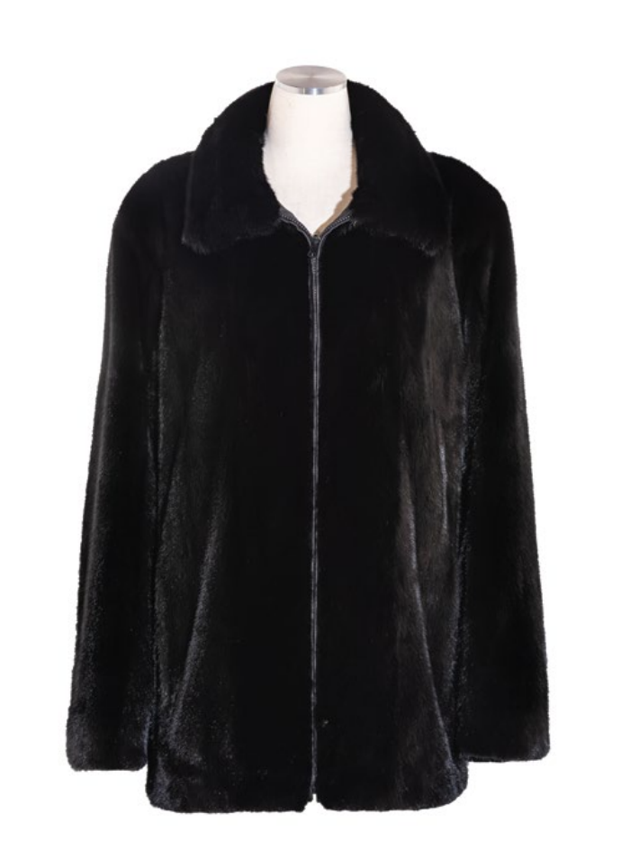 32” Men’s Mink Zip-Up Reversible to Taffeta