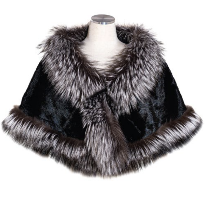 14” Mink & Fox Cape